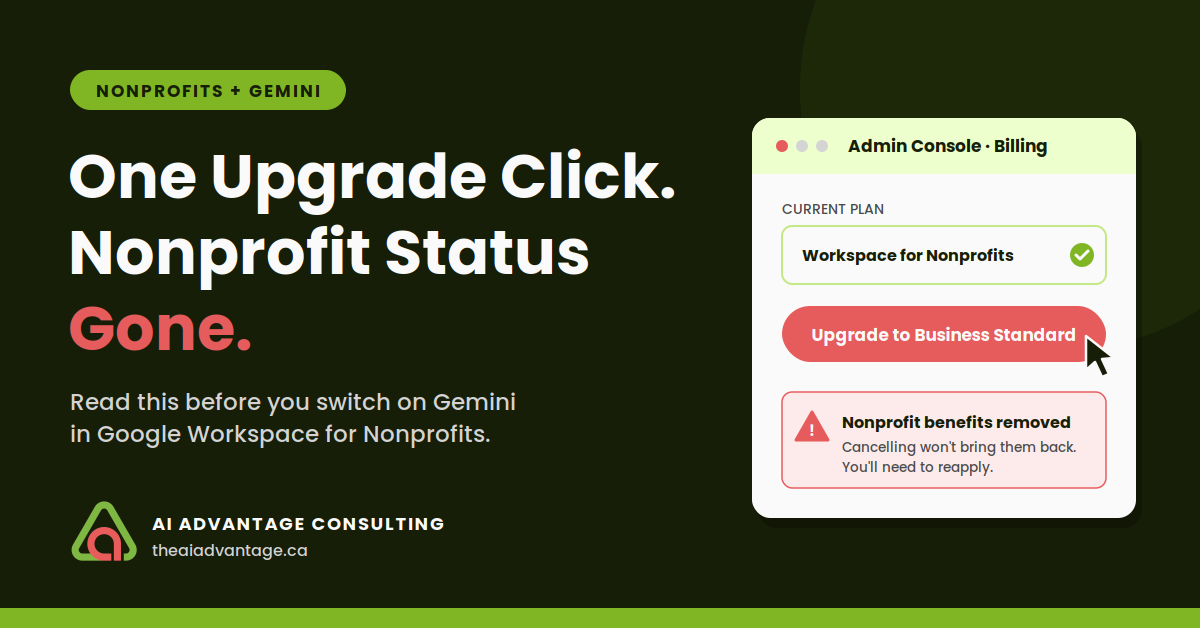 What Nonprofits Need to Know Before Upgrading to Gemini in Google Workspace