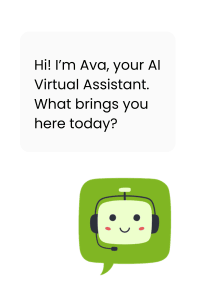 Ava AI virtual assistant chat widget built with Google Workspace and AI Engine Pro on the AI Advantage Consulting WordPress site.