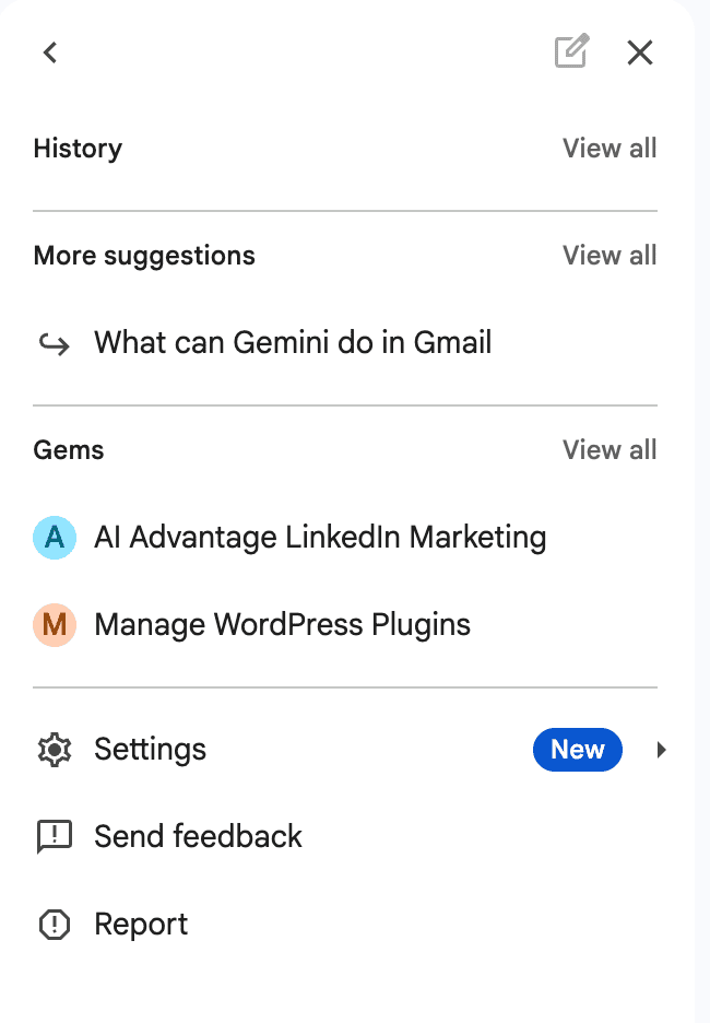 A screenshot showing how to "call" custom gems in gmail.