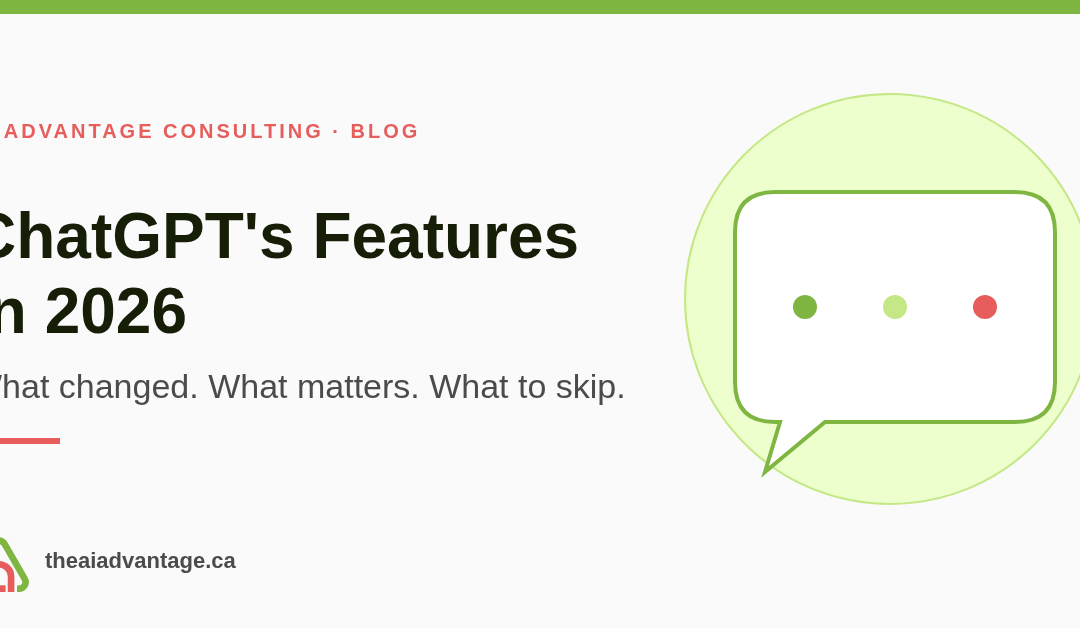 ChatGPT’s Features in 2026: What Changed and What Matters