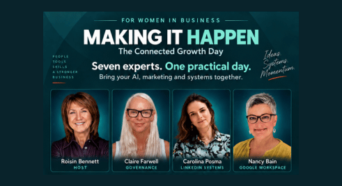 Making It Happen - The Connected Growth Day for Women in Business. Nancy Bain speaker.
