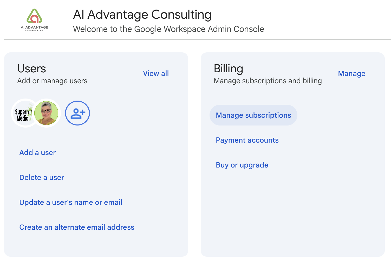 Billing → Manage Subscriptions.