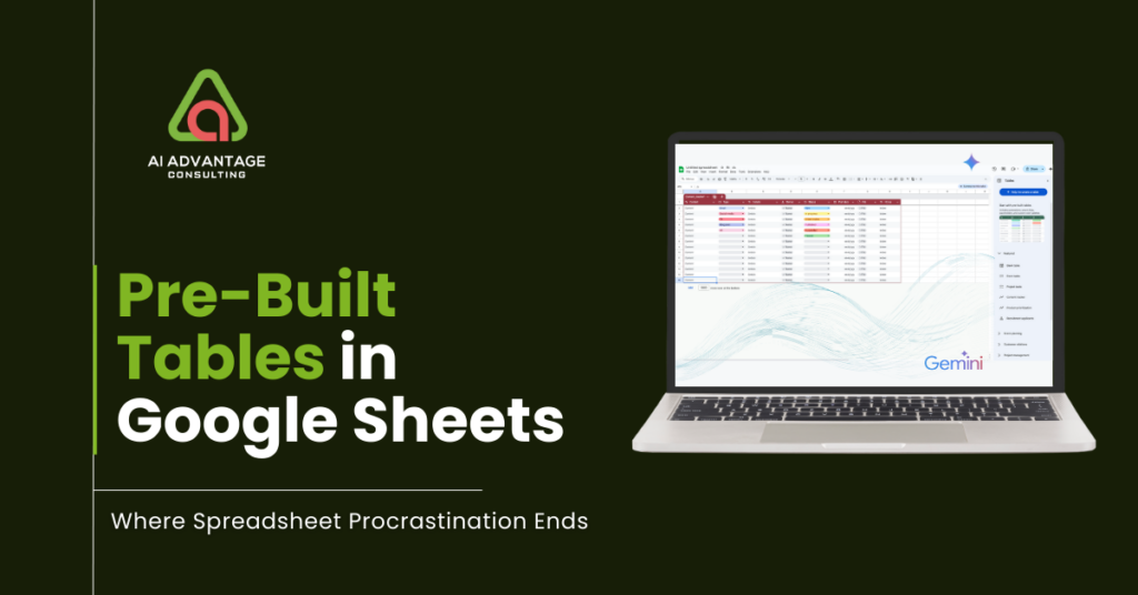 Pre-Built Tables in Google Sheets
