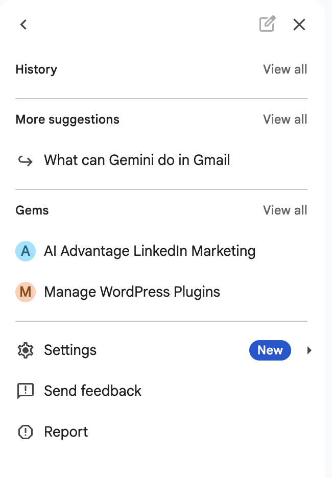 A screenshot showing how to "call" custom gems in gmail.